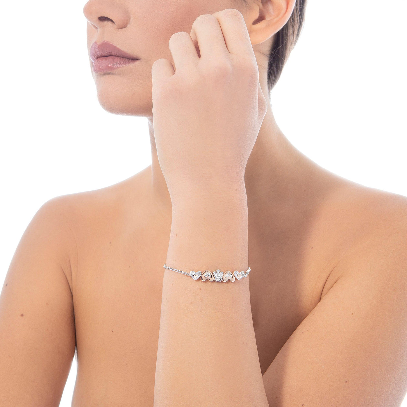 Bracciale angelo e cuori